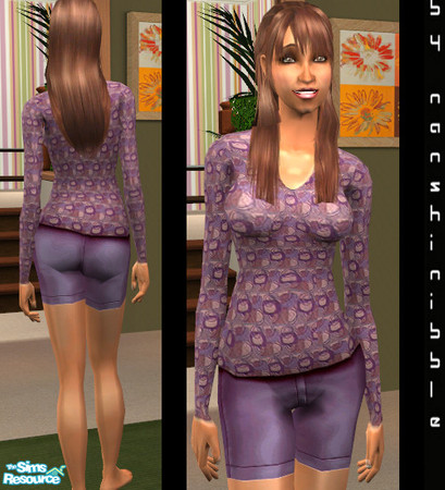 Sims 2 — Plus Size Nightwear 4 by Nanshi — Based on Grizzelda's mesh_lcmbuxombeautyplus mesh. You absolutely need that
