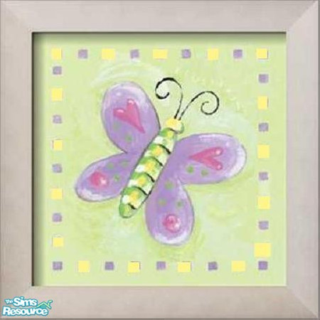 Sims 2 — Bugaboos: butterfly picture by kristiemi — A set of three paintings for your little sim's bedroom or nursery. *