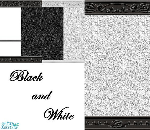 Sims 2 — Black and White Sand by Lorah — Black and White sand for your interior or exterior walls.