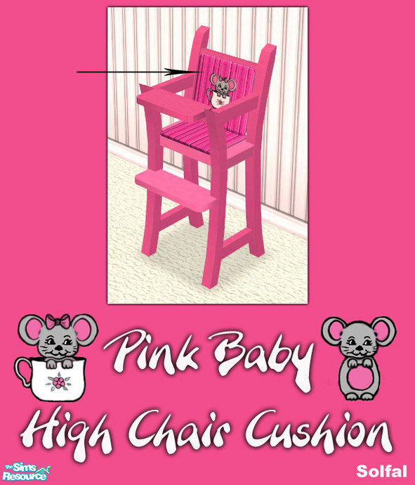 The Sims Resource Pink Baby High Chair Cushion