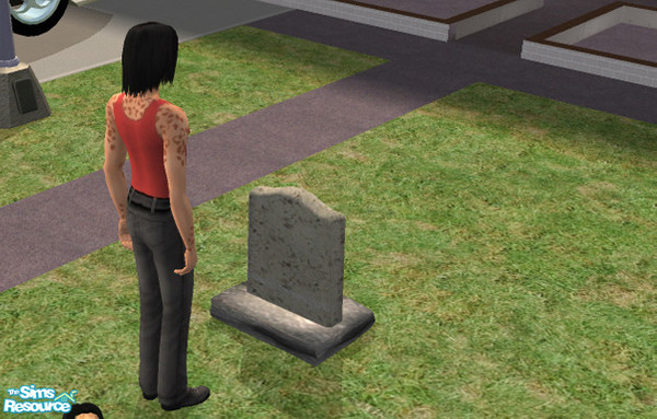 Sims 2 — Headstone by oldmember_IndigoRage2 — Just like the standard headstone, but this one is decorative. No Sims were
