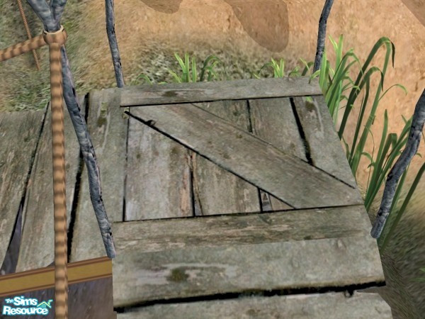 Sims 2 — Broken Bridge (Corner Tile) by Cyclonesue — Not suitable for use on the ground. TSRAA item - use freely!