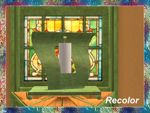 Sims 2 — Stained Art Bedroom-Candle-Recolor-Green by Dgandy — Miniture version of the my-chi. Decorate in style with this