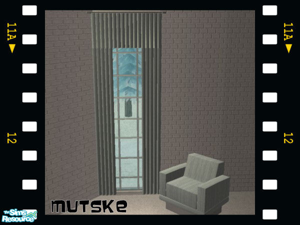Sims 2 — Salisbury Alice Blue Curtain by Mutske — Salisbury Sofa and Curtain. In nice plain colors. This is set 1. You