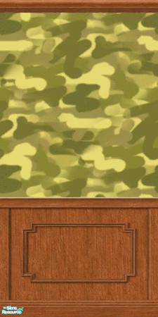 Sims 2 — Feeling Army 01 by dolphin7v — A camoflage wallpaper giving any Sim a good place to hide