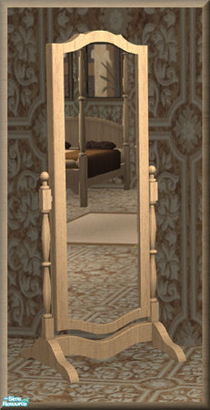 Sims 2 — NK Seasons Country BR - Floor Mirror by MoMama — A floor mirror in white oak.