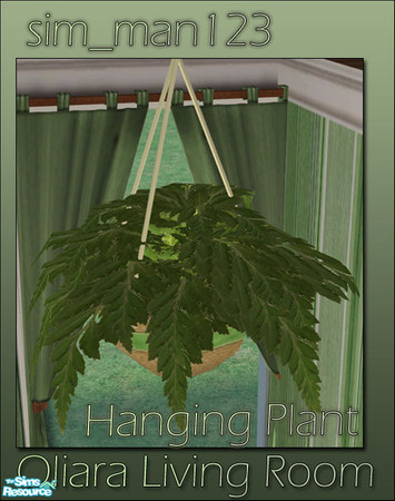 Sims 2 — Oliara Living Room - Hanging Fern by sim_man123 — Mesh for the hanging fern from my Oliara Living Room set.