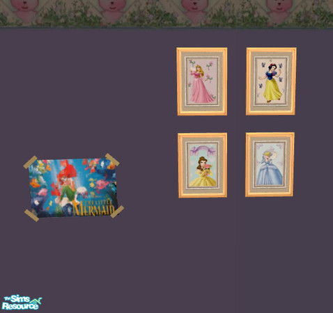 Sims 2 — Disney Decorations by clare030182 — For your little princesses to brighten up their rooms. This set includes a 4