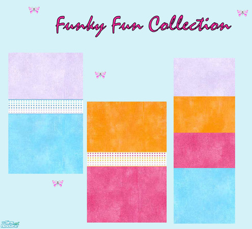 Sims 2 — Funky Fun Wall and Carpet Set by smurfberry32 — Fun and Funky wall and carpet collection is sure to please any