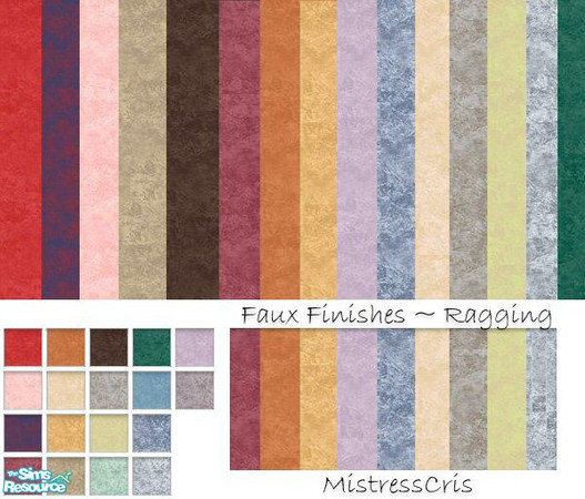 Sims 2 — Faux Finishes ~ Ragging by mistresscris — Created by MistressCris.