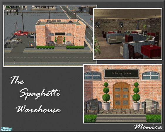 Sims 2 — The Spaghetti Warehouse by ~Monica~ — The finest Italian dining in all of SimCity. Sims from all-over will flock