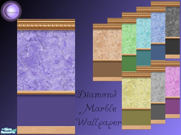 Sims 2 — D2DDiamond Marble Wallpaper by D2Diamond — 10 new wallpapers for the Diamond Marble series. It really brings