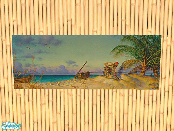 Sims 2 — Buried Treasure by hatshepsut — Part of the Pirate Wall Art set.