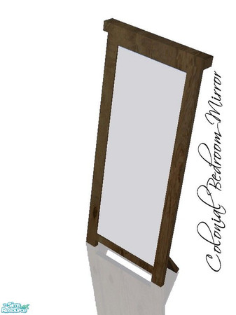 Sims 2 — Colonial Bedroom Mirror by Angela — A dark wooden Colonial Style bedroom. Set contains: Bed, Beddingrecolour,