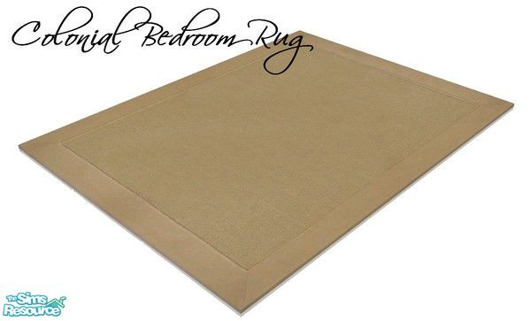 Sims 2 — Colonial Bedroom Rug 3x4 by Angela — A dark wooden Colonial Style bedroom. Set contains: Bed, Beddingrecolour,
