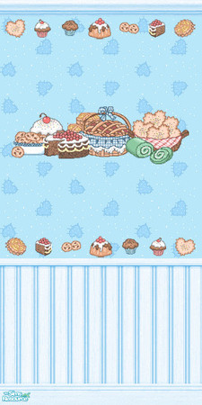 Sims 2 — TL - CCPOM Blue Wallpaper #9 by TabbyLou — Blue Wallpaper #9 in CCPOM = Cookies & Cakes & Pies, Oh MY!