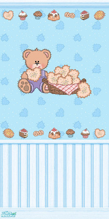 Sims 2 — TL - CCPOM Blue Wallpaper #7 by TabbyLou — Blue Wallpaper #7 in CCPOM = Cookies & Cakes & Pies, Oh MY!