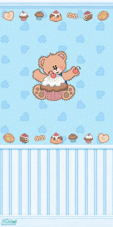 Sims 2 — TL - CCPOM Blue Wallpaper #5 by TabbyLou — Blue Wallpaper #5 in CCPOM = Cookies & Cakes & Pies, Oh MY!
