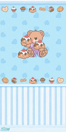 Sims 2 — TL - CCPOM Blue Wallpaper #2 by TabbyLou — Blue Wallpaper #2 in CCPOM = Cookies & Cakes & Pies, Oh MY!
