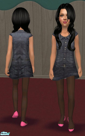 Sims 2 — Charlie - Denim by pretty_baby — A set of 5 little girl dresses :) Made for the Lovely Charlie :) Mesh needed by