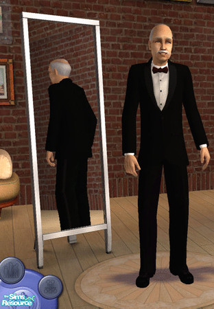 Sims 2 — Elder Male Holiday Formal In Burgundy by goderguy — Part of my collection of 10 swanky formal holiday outfits