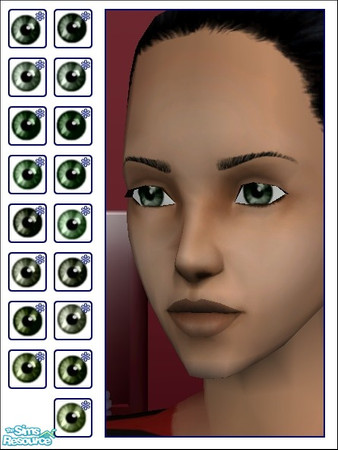 Sims 2 — Gorgeous Green Eye Collection by stitchy — Collection of green eye colours in 17 different shades.