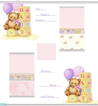 Sims 2 — Baby Clothes by kristiemi — A set of two walls and one floor to decorate your little sim's nursery. Brought to