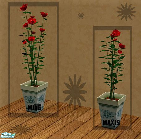 Sims 2 — Fuller Foliage - Roses by tdyannd — Maxis\' foliage is so bare and boring, so I added some growth and