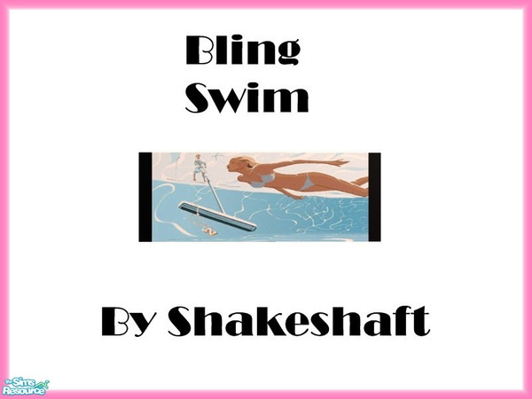 Sims 2 — Bling Swim by TSR Archive — Part of a set of 4 Hed Khandi Style prints. ** TSRAA ** ** Latest CEP 3.3 Required