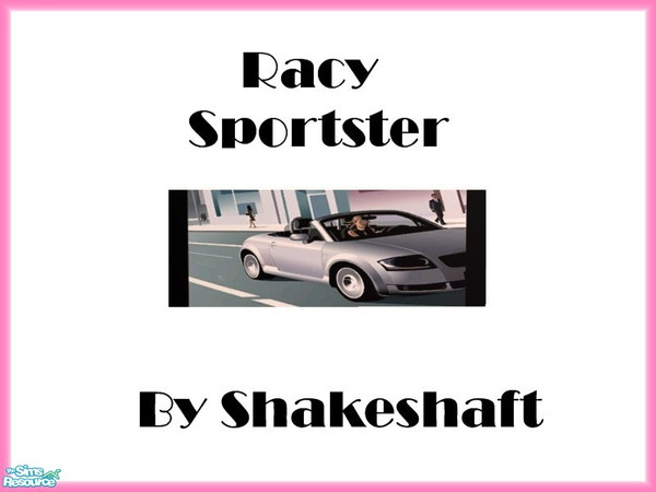 Sims 2 — Racy Sportster by TSR Archive — Part of a set of 4 Hed Khandi style prints. ** TSRAA ** ** Latest CEP 3.3