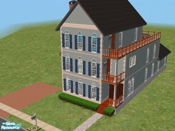 Sims 2 — Church Street by jenwar — Large three-story Victorian townhouse with plenty of room for entertaining. Study
