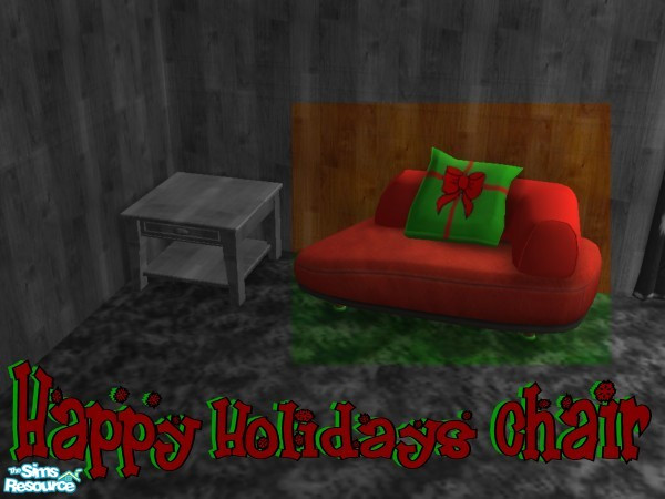Sims 2 — Happy Holidays Chair by darksunshine1027 — Every sim enjoys the holiday season whether they know it or not. Help