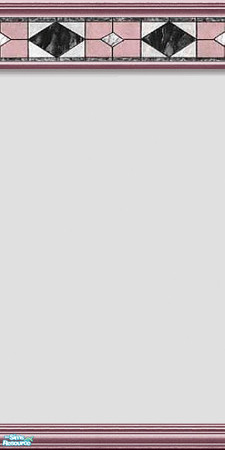 Sims 2 — Stain Glass Pink by Lorah — These walls in grey, pink, teal, tan are expensive because it ups a room value. 