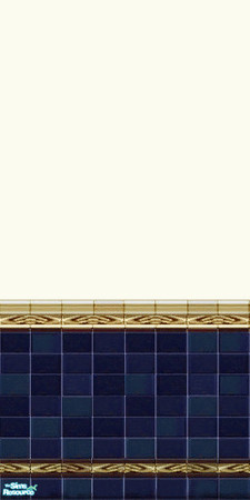 Sims 2 — Bit O' Blue Tile with White by Helenloki — Recolour of Maxis wall. TSRAA.