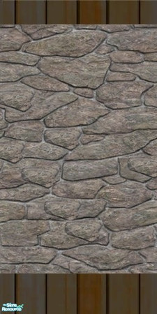 Sims 2 — Reinforced Stone Wall 2B by galilea — 1 of 3 walls for the 'Reinforced Stone Wall Set 2'.