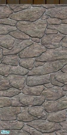 Sims 2 — Reinforced Stone Wall 1B by galilea — 1 of 3 walls for the 'Reinforced Stone Wall Set 1'.