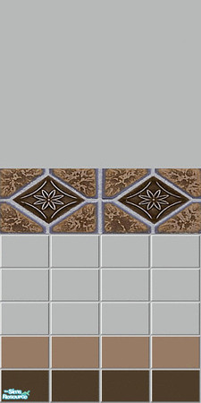 Sims 2 — SSw6 by iZazu — Spa/Gym Floors & Walls Set consists of walls and floors for your spa/bath/rec
