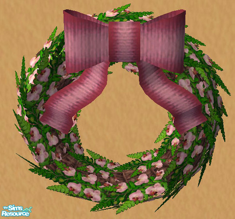 Sims 2 — Summer Wreath 2 by Simaddict99 — requires the Wall Wreath mesh from this set (link also below). Shown with