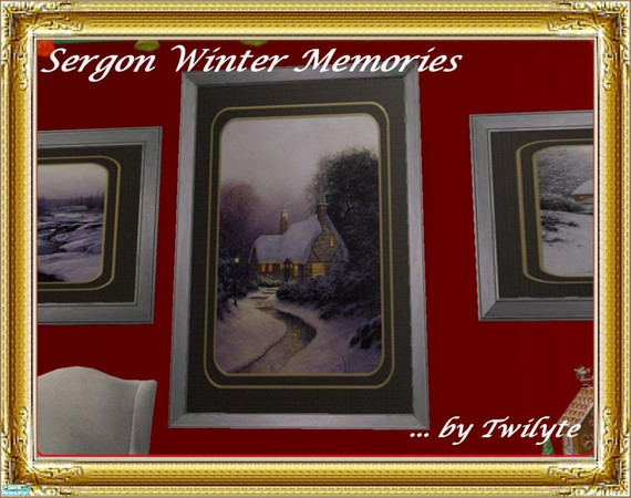 Sims 2 — Sergon Art -  Winter Memories by Twilyte — Sergon is a master artist whose fantasy cottages and scenes are known