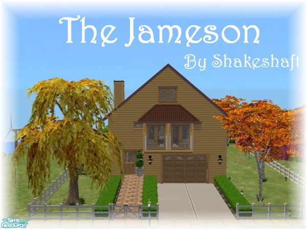 Sims 2 — The Jameson by Shakeshaft — A 3 bed 2 bath family home, with integral garage and 2 beds and a bath on the ground