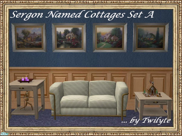 Sims 2 — Sergon Art - Named Cottages Set A by Twilyte — Sergon is a master painter whose cottages and landscapes are know