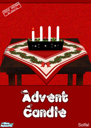 Sims 2 — Advent Candle by solfal — First sunday in advent