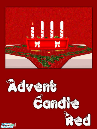 Sims 2 — Advent Candle Red by solfal — First sunday in advent, red recolour