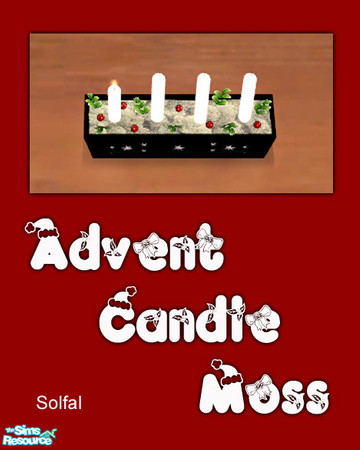 Sims 2 — Advent Candle Moss by solfal — First sunday in advent, moss recolour