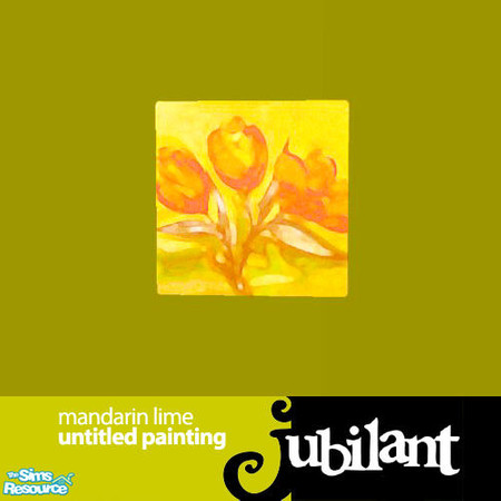 Sims 2 — Mandarin Lime Painting by Jubilant — This painting was made to go with the Mandarin living set. This painting