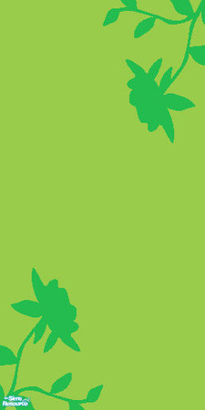 Sims 2 — Green Flower by susycd — A cute wallpaper with a green shape flower,there is a set with other 3 colors....hope