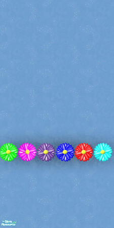 Sims 2 — Flowers - Flowercrblue by Little Zip — Just a touch of flower power, a blus wall and a chair rail of 1970\'s