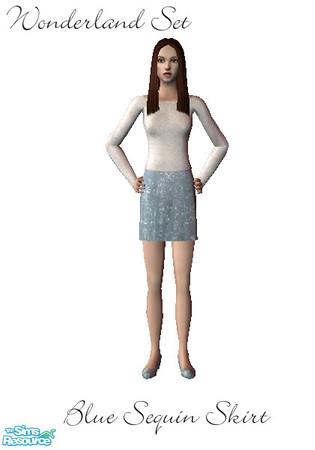 Sims 2 — Winter Wonderland - Blue skirt by de_Anne — Part of the Winter Wonderland set.