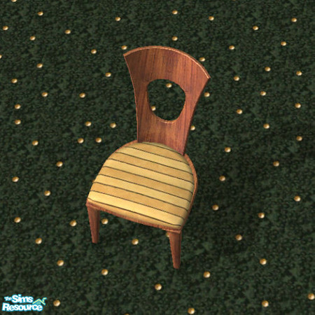 Sims 2 — Dining Chair Gold (fabric) by Helena — -