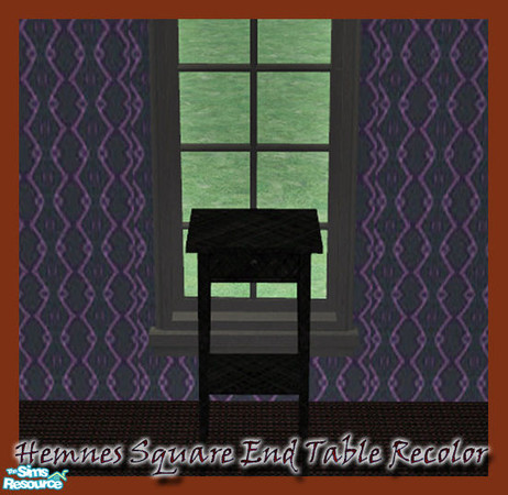 Sims 2 — Hemnes Bedside Endtable Black recolor by TearsRain — Recolored to match the Hemnes Bed I recolored for Halloween